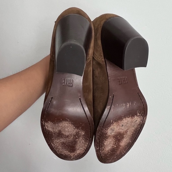 Frye Meghan Ankle Boots Women’s Size 10B Booties Brown Suede Heels - Picture 10 of 13